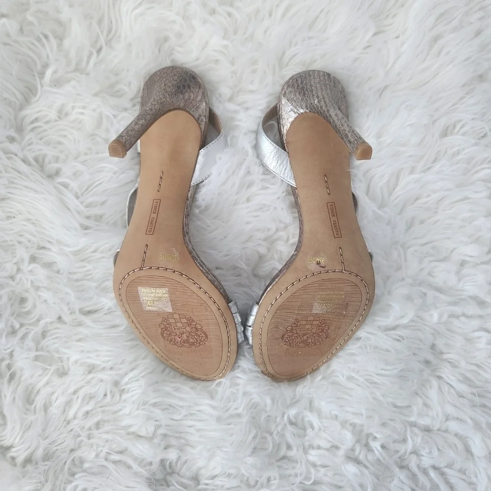 Vince Camuto TIERNAN Dress Sandal SILVER/GLEAM. Size 9.5. New without box or tag